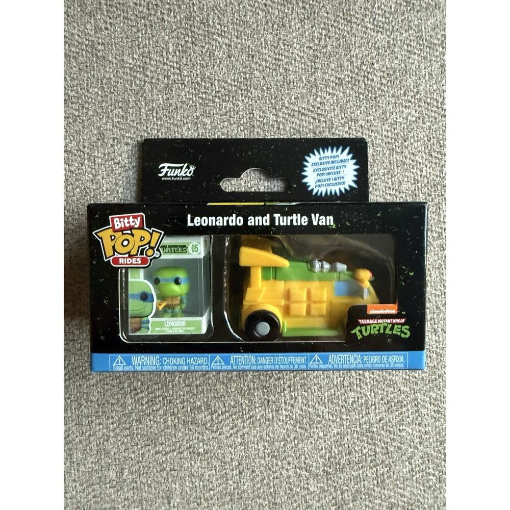 Funko Bitty Pop! Rides Teenage Mutant Ninja Turtles Leonardo & Turtle Van Vinyl